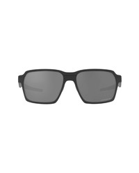 Oakley 58mm Polarized Rectangular Sunglasses In Matte Blackprizm Black At Nordstrom