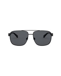 Polo Ralph Lauren 59mm Aviator Sunglasses In Shiny Blackgrey At Nordstrom