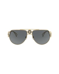 Versace 60mm Aviator Sunglasses In Goldgrey At Nordstrom