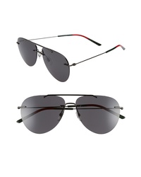 Gucci 60mm Rimless Aviator Sunglasses
