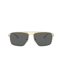 Versace 61mm Aviator Sunglasses In Goldgrey Solid At Nordstrom