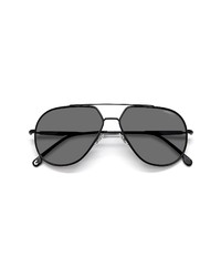 Carrera Eyewear 61mm Gradient Aviator Sunglasses In Matte Black Gray Pz At Nordstrom