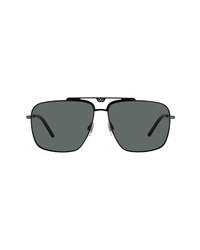 Dolce & Gabbana 61mm Polarized Aviator Sunglasses