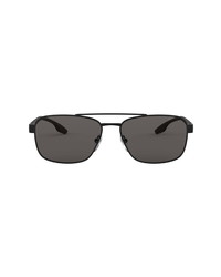 Prada Linea Rossa 62mm Oversize Navigator Sunglasses