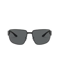 Prada Sport 62mm Polarized Oversize Sunglasses In Matte Blackdark Grey At Nordstrom