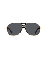 DSQUARED2 63mm Aviator Sunglasses In Gold Black Grey At Nordstrom