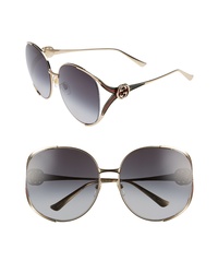 Gucci 63mm Open Temple Sunglasses