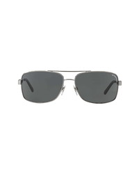 Burberry 63mm Oversize Rectangle Sunglasses
