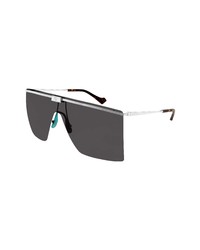 Gucci 99mm Shield Sunglasses In Silver At Nordstrom