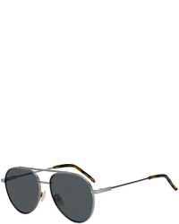 Fendi Air Metal Aviator Sunglasses Dark Gray