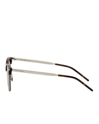 Saint Laurent And Silver Sl 340 Sunglasses