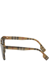 Burberry Beige Check Square Sunglasses