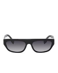 Burberry Black Acetate Rectangular Brow Sunglasses