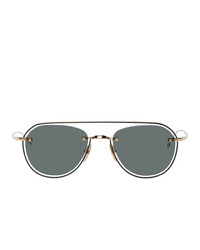 Thom Browne Black And Gold Tbs112 Sunglasses