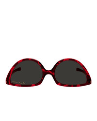 Martine Rose Black And Red Mykita Edition Giraffe Sos Sunglasses