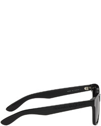 Alexander McQueen Black Angled Square Sunglasses