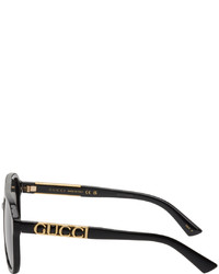 Gucci Black Aviator Sunglasses