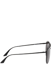 Balenciaga Black Aviator Sunglasses