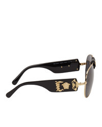 Versace Black Baroque Aviator Sunglasses