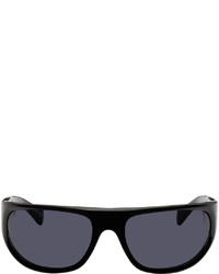 Miharayasuhiro Black Blanc Edition Oval Sunglasses