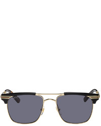 Gucci Black Gold 52 Sunglasses