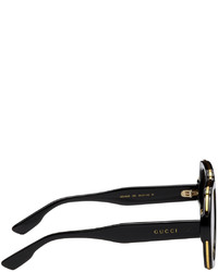 Gucci Black Gold 54 Sunglasses