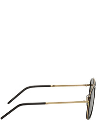 Dolce & Gabbana Black Gold Madison Sunglasses
