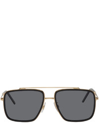Dolce & Gabbana Black Gold Madison Sunglasses