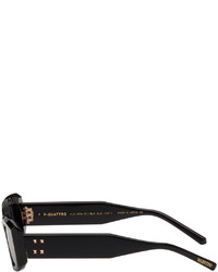 Valentino Garavani Black Iv Rectangular Frame Sunglasses