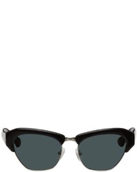 Dries Van Noten Black Linda Farrow Edition Cat Eye Sunglasses