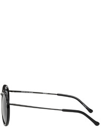 Dries Van Noten Black Linda Farrow Edition Circular Sunglasses