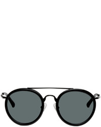 Dries Van Noten Black Linda Farrow Edition Circular Sunglasses