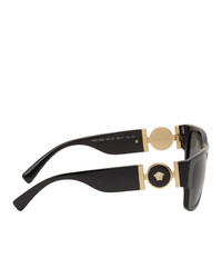 Versace Black Medusa Medallion Square Sunglasses