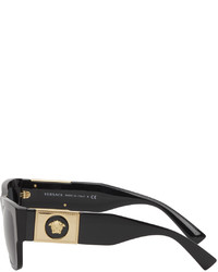 Versace Black Medusa Stud Square Sunglasses