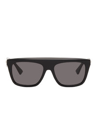 Bottega Veneta Black Rectangular Sunglasses