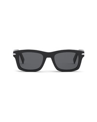 DIOR Blacksuit 52mm Rectangle Sunglasses In Shiny Black Smoke At Nordstrom