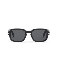 DIOR Blacksuit 52mm Rectangular Sunglasses In Shiny Black Smoke At Nordstrom