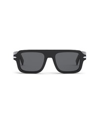 DIOR Blacksuit 52mm Square Sunglasses In Shiny Black Smoke At Nordstrom
