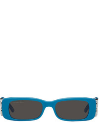 Balenciaga Blue Rectangular Sunglasses