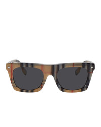 Burberry Brown Vintage Check Square Sunglasses