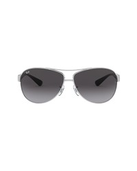 Ray-Ban Bubble Wrap 63mm Aviator Sunglasses In Silver At Nordstrom