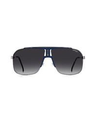 Carrera Eyewear Carrera 65mm Rectangular Sunglasses In Blue Ruth Grey Shaded At Nordstrom