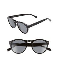 DIFF Cody 50mm Polarized Round Sunglasses In Blackgrey At Nordstrom
