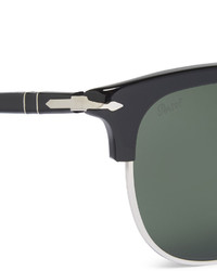 Persol D Frame Acetate And Silver Tone Sunglasses