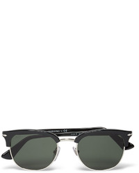 Persol D Frame Acetate And Silver Tone Sunglasses