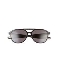 Christian Dior Dior Essential R2u 56mm Mirrored Aviator Sunglasses In Shiny Black Smoke At Nordstrom