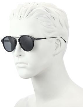 dior homme black tie 51mm round sunglasses