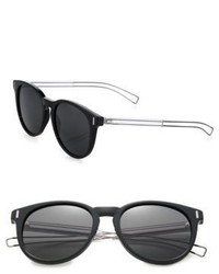 Christian Dior Dior Homme 54mm Black Tie Round Sunglasses