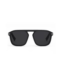 Christian Dior Diorblacksuit 55mm Sunglasses In Shiny Black Smoke At Nordstrom