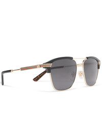 Gucci Endura Square Frame Acetate And Gold Tone Sunglasses